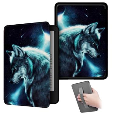 Imagem de Akacy Capa com padrão pintado com alça para o novo Kindle de 6 polegadas (11ª geração, versão 2022/2024), capa de PU ultraleve com despertar/hibernar automático para Kindle 2022/2024 (31)