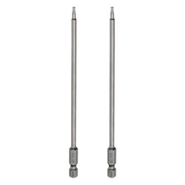 Imagem de HARFINGTON 2 peças de chave de fenda Torx T10, haste sextavada, 150 mm, ponta magnética, sem furo, à prova de adulteração, 6 pontas, estrela de 6 pontas, chaves de fenda industriais de aço S2