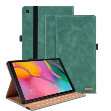 Imagem de Capa para Samsung Galaxy Tab A 10.1 2019 (SM-T510/T515) Capa inteligente de visualização multiângulo com bolso, couro PU executivo com slot para cartão para tablet Galaxy Tab A 10,1 polegadas 2019,