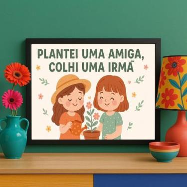 Imagem de Quadro Decorativo Amiga Irmã 24X18Cm - Quadros On-Line