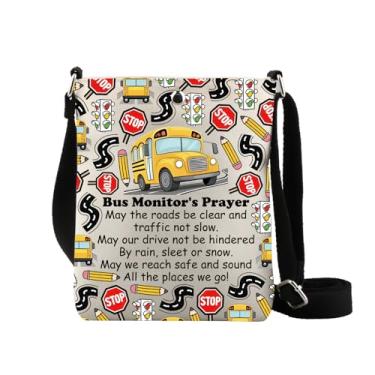 Imagem de Bolsa tiracolo para monitor de ônibus, monitor de ônibus escolar, presente de agradecimento, motorista de ônibus, bolsa de ombro, Bus Monitor's Prayer Cb