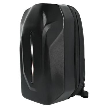 Imagem de lyrlody Mochila para Motocicleta, Display LED, Mochila para Capacete Com Iluminação DIY, para Motociclistas, Design Com Múltiplos Bolsos, Tecido Confortável Em Malha de Abelha,