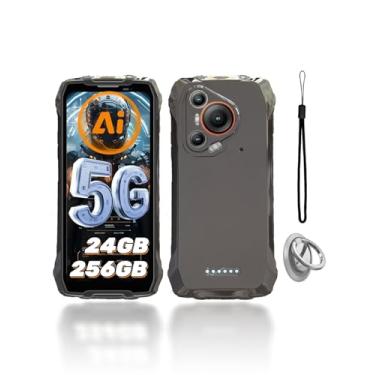 Imagem de KONXISA Capa para Blackview BL7000 AI 5G, capa de telefone com fivelas e cordões, capa protetora de material TPU premium, capa protetora resistente a arranhões e quedas, preta