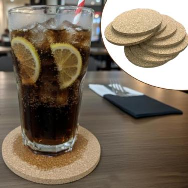 Imagem de 8 Porta Copo Redondo Cortiça Portuguesa Grande Bolacha