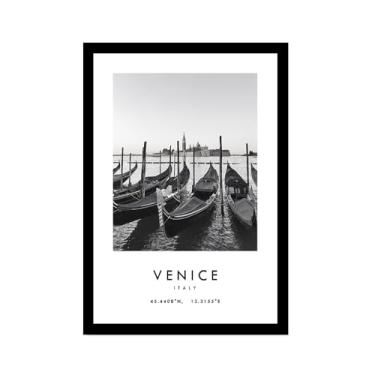 Imagem de Pôster de cidade preto e branco - impressão de viagem Roma Las Vegas Veneza Paris Sydney Amsterdam Amalfi Sanfrancisco Pintura em tela impressões de paisagem da cidade do mundo imagens de parede