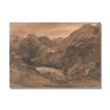 Imagem de NHLDZYH Impressão em tela estilo John Constable, (Uma noite clara), painel de tela de paisagem romântica, decoração de parede com tema de natureza para quarto ou escritório. 60 x 84 cm. Somente tela