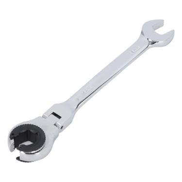 Imagem de Garosa Chave de Catraca Aberta de 14 Mm Chave de Catraca de Cabeça Flexível Com Aço CrV de Oscilante de 5 ° para Freio de Combustível e Porcas de Linha de Ar Condicionado Ferramenta Mecânica