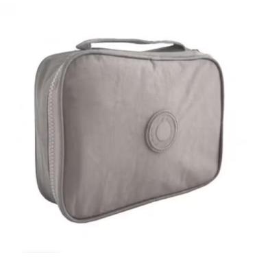 Imagem de Estojo Infantil Escolar Feminino Masculino Box Juvenil Grande Jumbo 2 Compartimentos (CINZA)