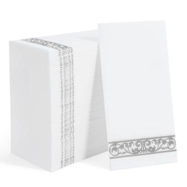 Imagem de Goldclean Guardanapos de banheiro descartáveis, toalhas de papel com toque de linho de 30 x 43 cm, guardanapos de festa macios e absorventes toalhas de mão para banheiro, cozinha, festas, casamentos