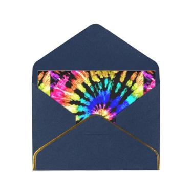Imagem de Exotic Tribe Tie Dye Style Cartões de felicitações para todas as ocasiões, convites de festa de aniversário de casamento, 12,7 x 15,2 cm