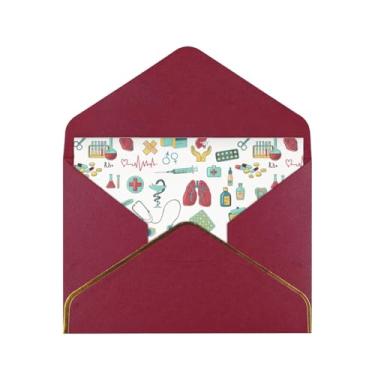 Imagem de SKKNT abstraction biology chemistry4 Cartões de felicitações impressos para todas as ocasiões, convites de festa de aniversário de casamento, 12,7 x 15,2 cm