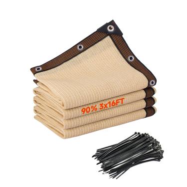 Imagem de RorincoGi Tela de privacidade de 90% de cerca, pano de sombra de 8,5 x 4,5 m ao ar livre, tela de privacidade de varanda, cerca de decoração cobrindo pátio de privacidade, malha de alta densidade de