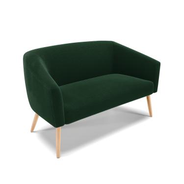 Imagem de Sofá 2 Lugares Namoradeira Pé Palito Natural Stella Bouclê Verde D03 - D'Rossi