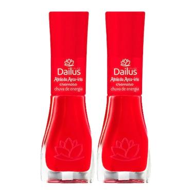 Imagem de Kit 2 Esmalte Dailus Color Atrás do Arco Íris Cor Chuva de Energia com 8ml