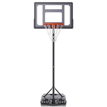 Imagem de AWII Sport Cesta de basquete para uso ao ar livre, 3 m, ajustável, gol de basquete portátil com 81 cm, cesta de basquete ao ar livre e gols para crianças, jovens, adultos, brincar no quintal/quadras