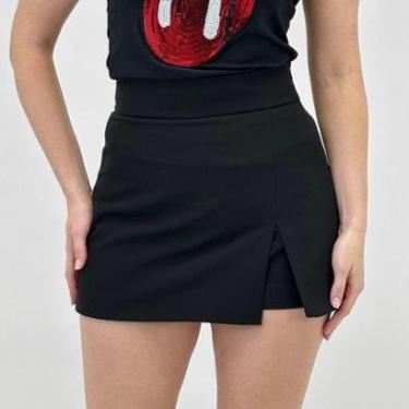 Imagem de Shorts Saia Trimix em Tecido Feminina-Feminino