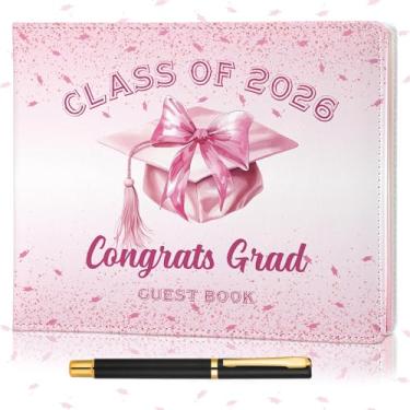 Imagem de Patelai Livro de Visitas de Reunião de Classe com Caneta Reunindo Decorações de Lembrança Faculdade Ensino Médio Assine e Escreva Mensagens, 112 Páginas (Classe de 2026)