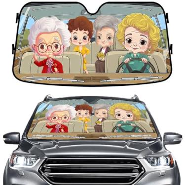 Imagem de GENANY Pára-brisas para meninas para carro SUV caminhão (139 x 76 cm), viseira frontal para janelas, blocos protetores UV