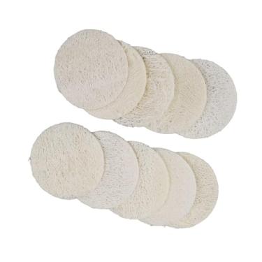 Imagem de Yinhing Conjunto de Esponja de Prato de Bucha de 10 Peças AbsorçãO Ultra Forte Reutilizável Bucha Macia Esponja de Cozinha para Pratos Panelas e Frigideiras 6x6cm Ferramenta de Fibra Multifuncional para Esfrega Eficaz O