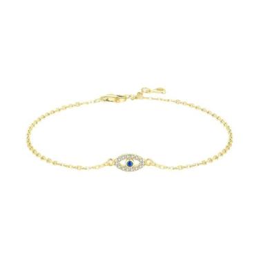 Imagem de Pulseira Minimalista De Cadeia Ajustável Em Prata Esterlina 925 Com Zi