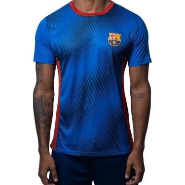 Imagem de Camiseta Fit Barcelona Masculino - Azul e Vermelho-Masculino