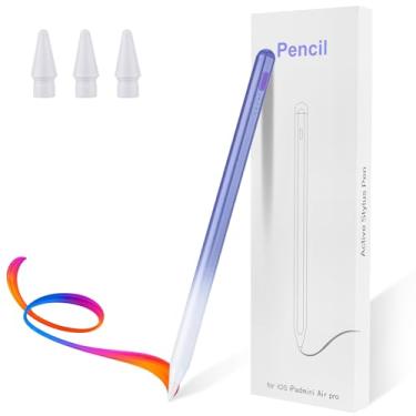Imagem de Caneta Stylus para iPad Pencil de 6 a 11ª geração (2018-2025) - 2 lápis ativo de carga rápida compatível com Apple Pencil Pro de 11 polegadas/12,9 polegadas/M4, Air 3/4/5/M2/M3, mini 5/6, rosa