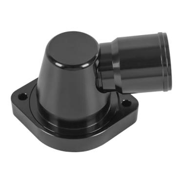 Imagem de RADHLBNIU Carcaças giratórias de termostato billet pescoço de água 90 3.8 cm preto compatível com GM LS LS1 LS2 LS3 LS7 LS9 LSA L76 L92Engine