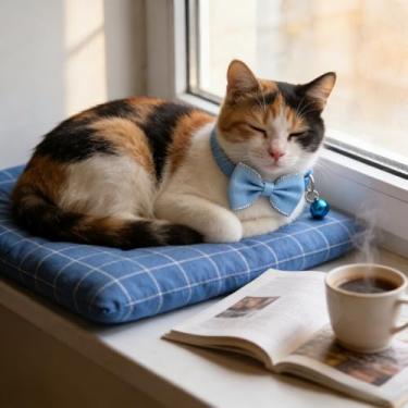 Imagem de Coleira de gato com gravata borboleta e sino, coleiras de gatinho de veludo cotelê macio ajustável para meninas e meninos e gatos ajustáveis (19 a 32 cm)