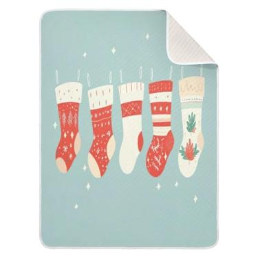 Imagem de Wassud Meias de Natal Cobertor de Bebê para Meninos Meninas Cobertor Infantil Essencial para Recém-nascidos Cobertores de Bebê Macio 76 x 101 cm