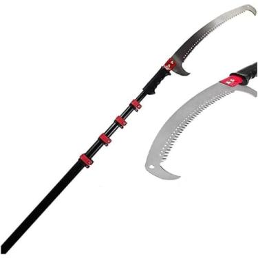 Imagem de Serra de poste telescópicoSerra de poste telescópico extensível para paisagismo usada para podar e aparar galhos e folhas em alta altitude (tamanho: 7,2 m)