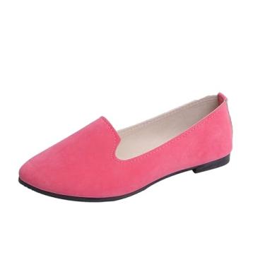 Imagem de Tênis feminino moderno casual primavera e verão em cores doces como sapatos de trabalho versáteis com opções de tamanho grande para uso externo e interno, Vermelho melancia, 34