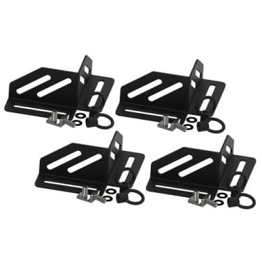 Imagem de ＫＬＫＣＭＳ 4x Suportes de canto para fixação de bagageiro, acessórios, peças de reposição de liberação rápida, suporte limitador de ângulo reto, Preto