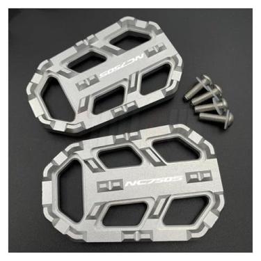Imagem de Anti-derrapante Pedaleira frontal cnc, apoio para os pés, ampliador de pedal para nc750s nc750 s NC-750S NC750-S 2014-2020(Silver)