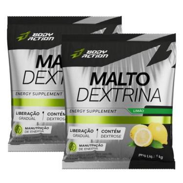 Imagem de 2x Maltodextrina Dextrose Body Action Limão 1kg -, Limão