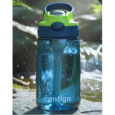 Imagem de Garrafa Infantil Menino Kids Autospout Contigo Tritan 414 ml Verde e A