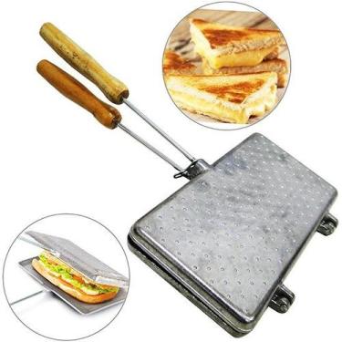 Imagem de 1 Forma Assadeira Tostadeira Dupla Para Pão De Forma Bauru 35X21CM - P