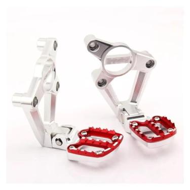 Imagem de Anti-derrapante Apoio para os pés apoio para cnc para xadv 750 x-adv x adv xadv750 2017 2018 2019 2020(White red)