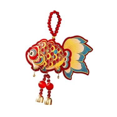 Imagem de Fenteer Enfeite de Ano Chinês 2026 para pendurar, pingente de bênção do Festival da Primavera, pingente de porta, do Ano Cavalo para celebração, Peixe