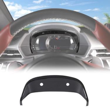 Imagem de Fgtagtal Moldura de painel de painel de fibra de carbono real compatível com Toyota Supra GR A90 A91 MK5 2019-2025, console central painel painel acabamento moldura moldura acessórios decorativos