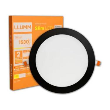 Imagem de Painel de Sobrepor Home LED Redondo Preto 18W 4000K IP40 Bivolt 22X22C