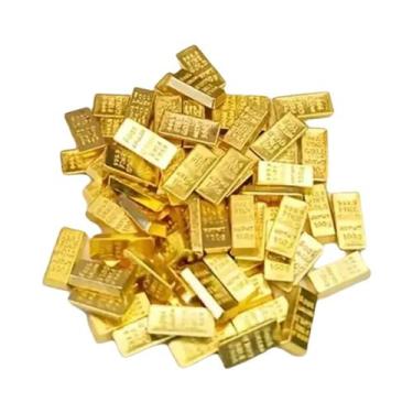 Imagem de Réplica De Mini Barra De Ouro Banhada a Ouro 24K, Modelo Decorativo Co