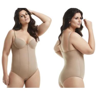 Imagem de Cinta Modeladora Body Modelador Plus Size Bojo Zíper Reduz Medidas Bar