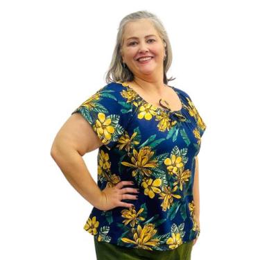 Imagem de Blusa Feminina Ciganinha Manga Curta Estampada - Coalizão Fashion, Est