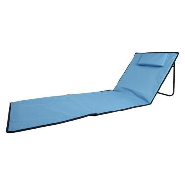 Imagem de Espreguiçadeira e Esteira Portátil de Praia com Almofada Alça e Bolso NTK-Unissex