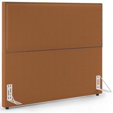 Imagem de Cabeceira Cama Box Casal Com Tachas 140 Cm Vicenza L02 Bouclê Terracota