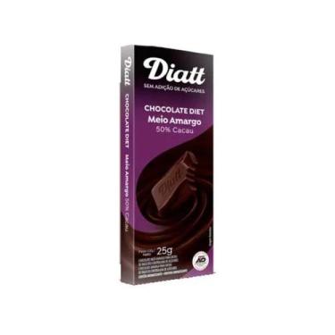 Imagem de Chocolate Diatt Zero Meio Amargo 50% Cacau 25g