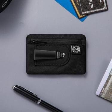 Imagem de Carteira Slim Com Bloqueio RFID Para Mulheres E Homens, Porta-Cartões 