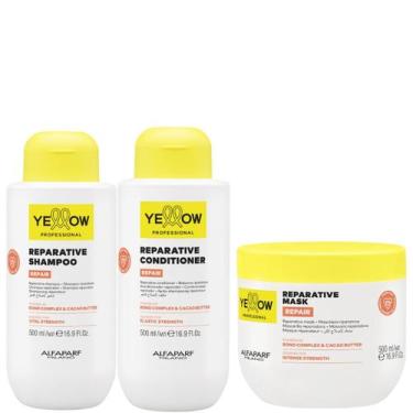 Imagem de Kit Yellow Repair Shampoo + Condicionador + Mascara 500ml - Alfaparf