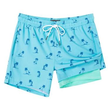 Imagem de Calções de banho SURF CUZ 2 em 1 de compressão Quick Dry L Large