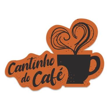 Imagem de Quadro Decorativo Mdf Cantinho do Café Parede 34X24cm 3mm - Decoraset